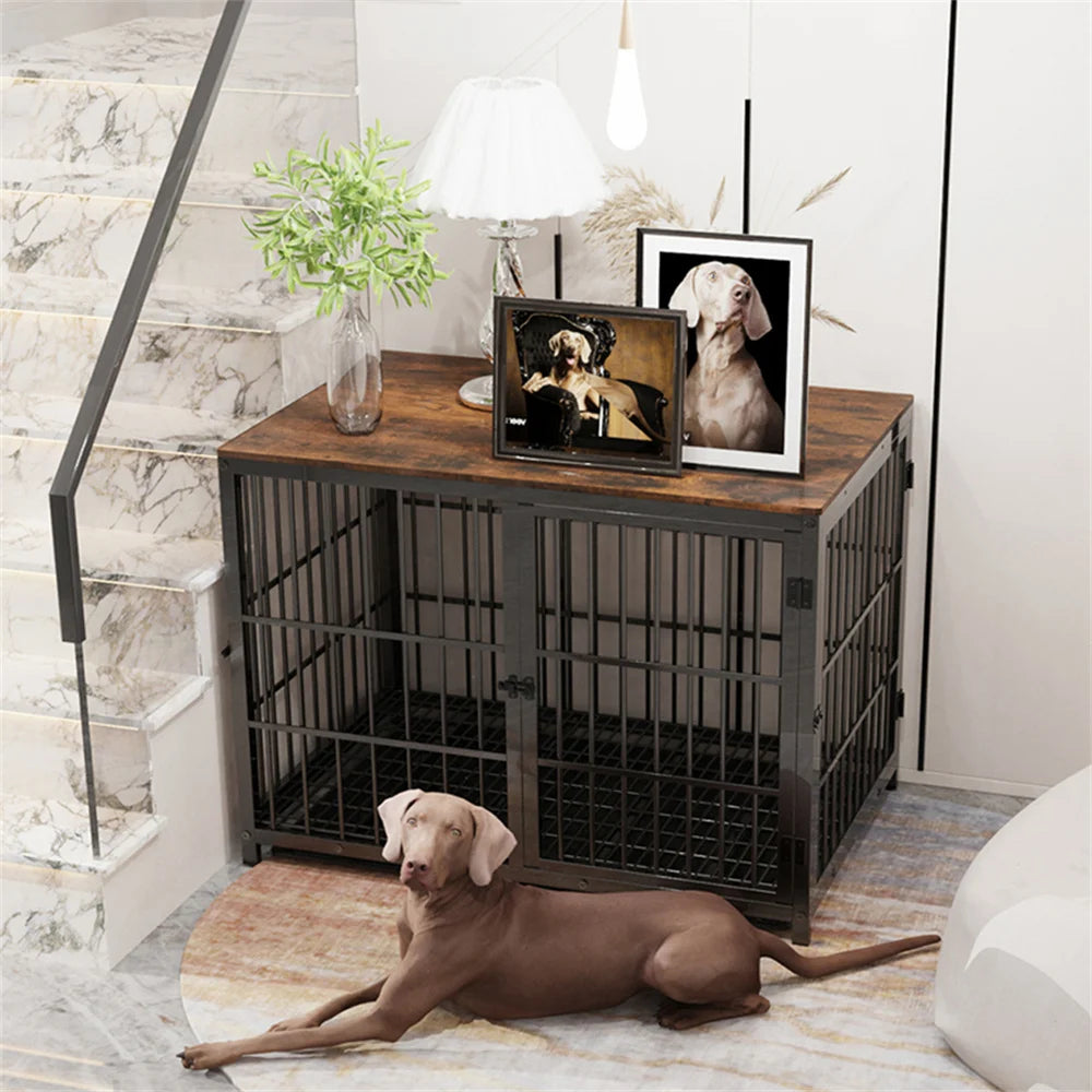 Large Wooden Dog Crate Indoor Furniture