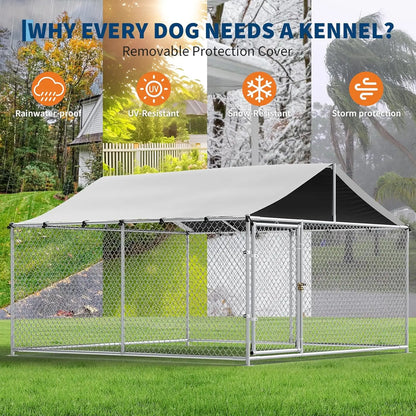 Large Dog Kennel Outdoor with Roof