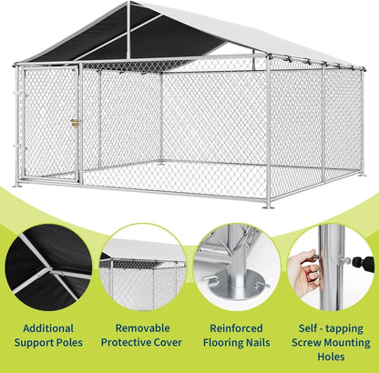 Large Dog Kennel Outdoor with Roof