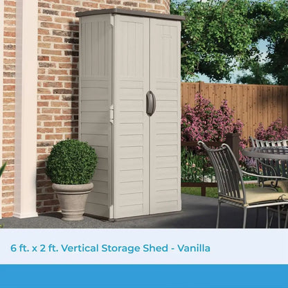 All-Weather Outdoor Storage Shed - Vanilla