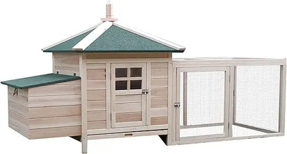 Wooden Chicken Coop with Nesting Box,