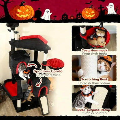 Gothic Cat Tree Tower for Indoor Kittens