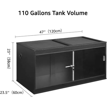 110 Gallon Stackable Lizard / Bearded Dragon Terrarium