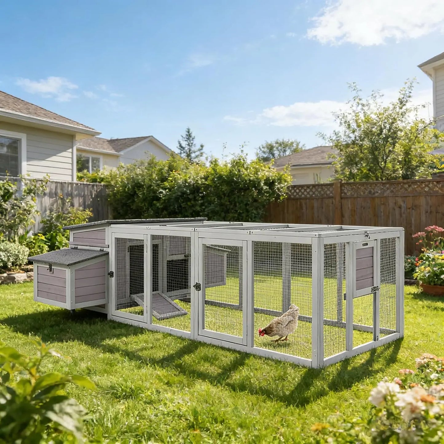 Large Wooden Chicken Coop for 4-6 Hens