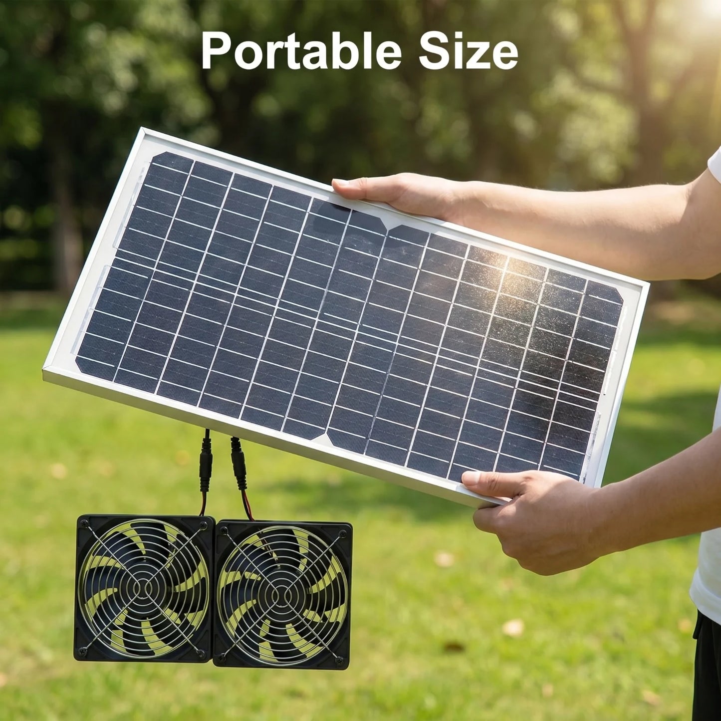 Solar Powered Exhaust Fan Kit Dual Fans