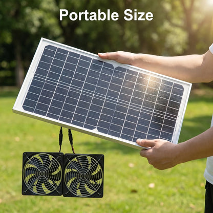 Solar Powered Exhaust Fan Kit Dual Fans