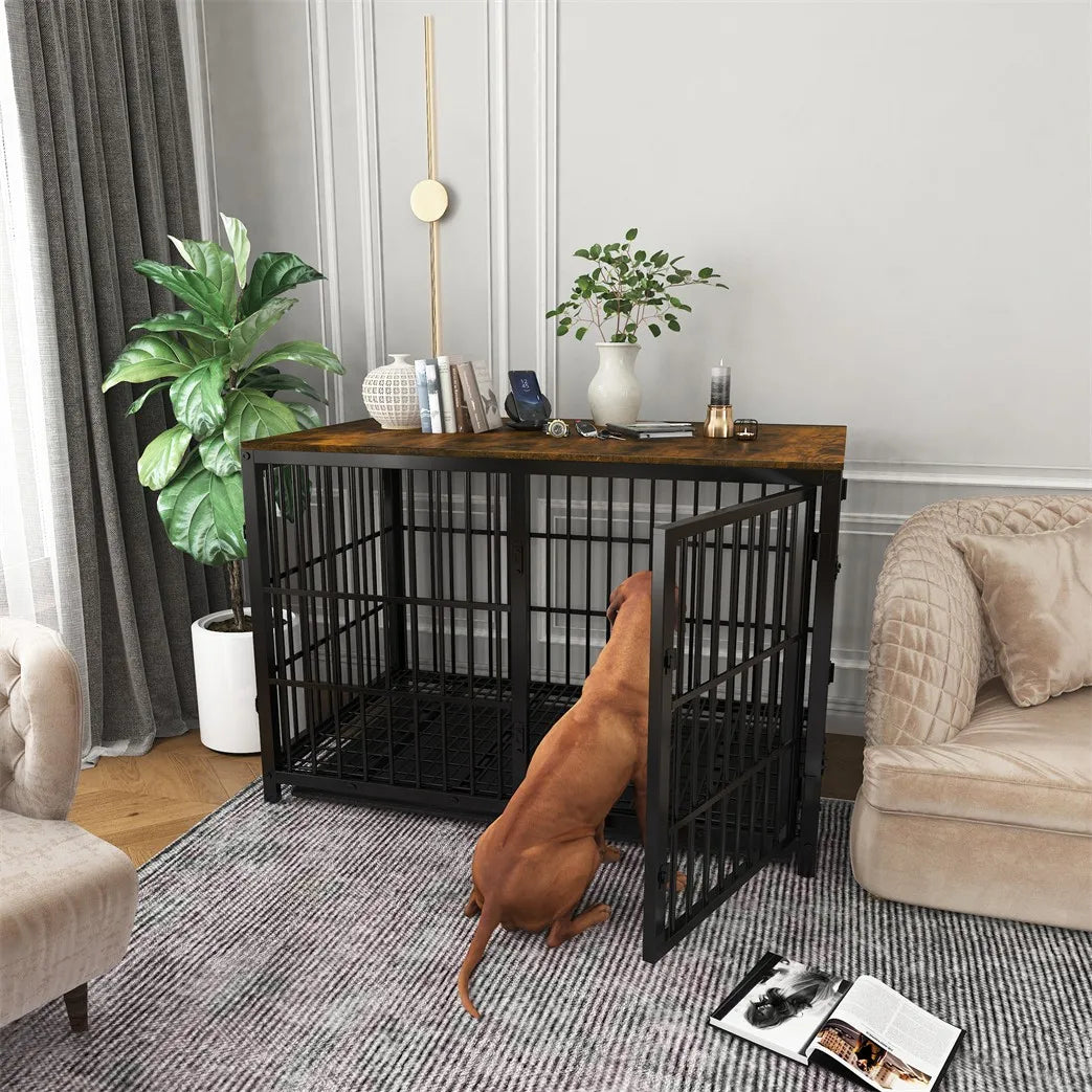 Large Wooden Dog Crate Indoor Furniture