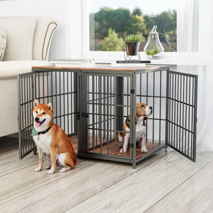 Double Dog Crate with Removable Divider Furniture