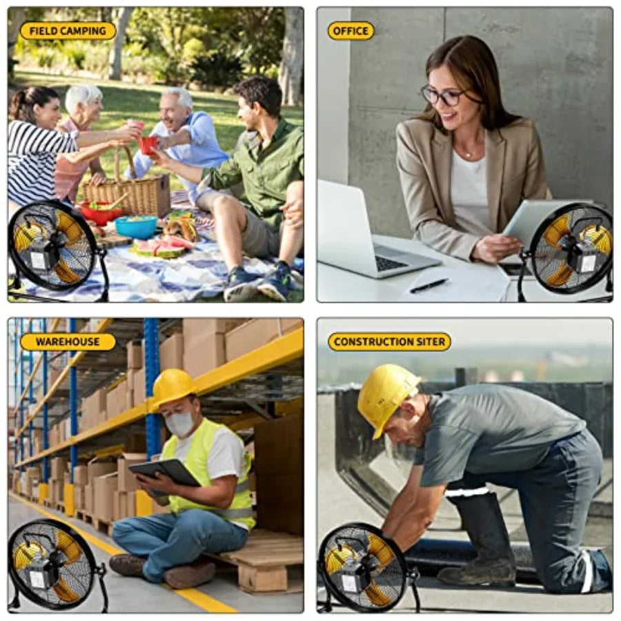 Outdoor solar-powered fan for shed, home, outside, camping;