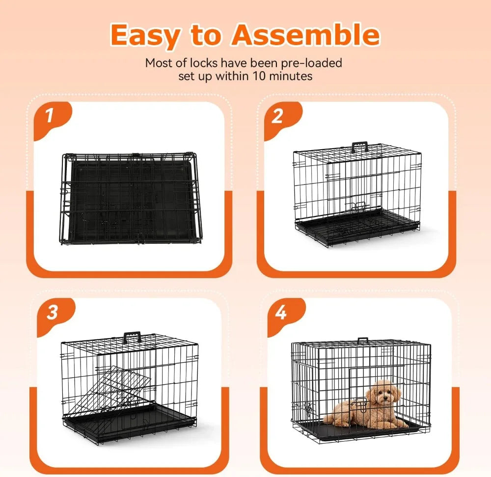 24-Inch Dog Crate for Small Dogs