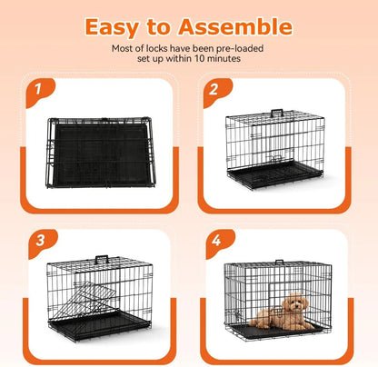 24-Inch Dog Crate for Small Dogs