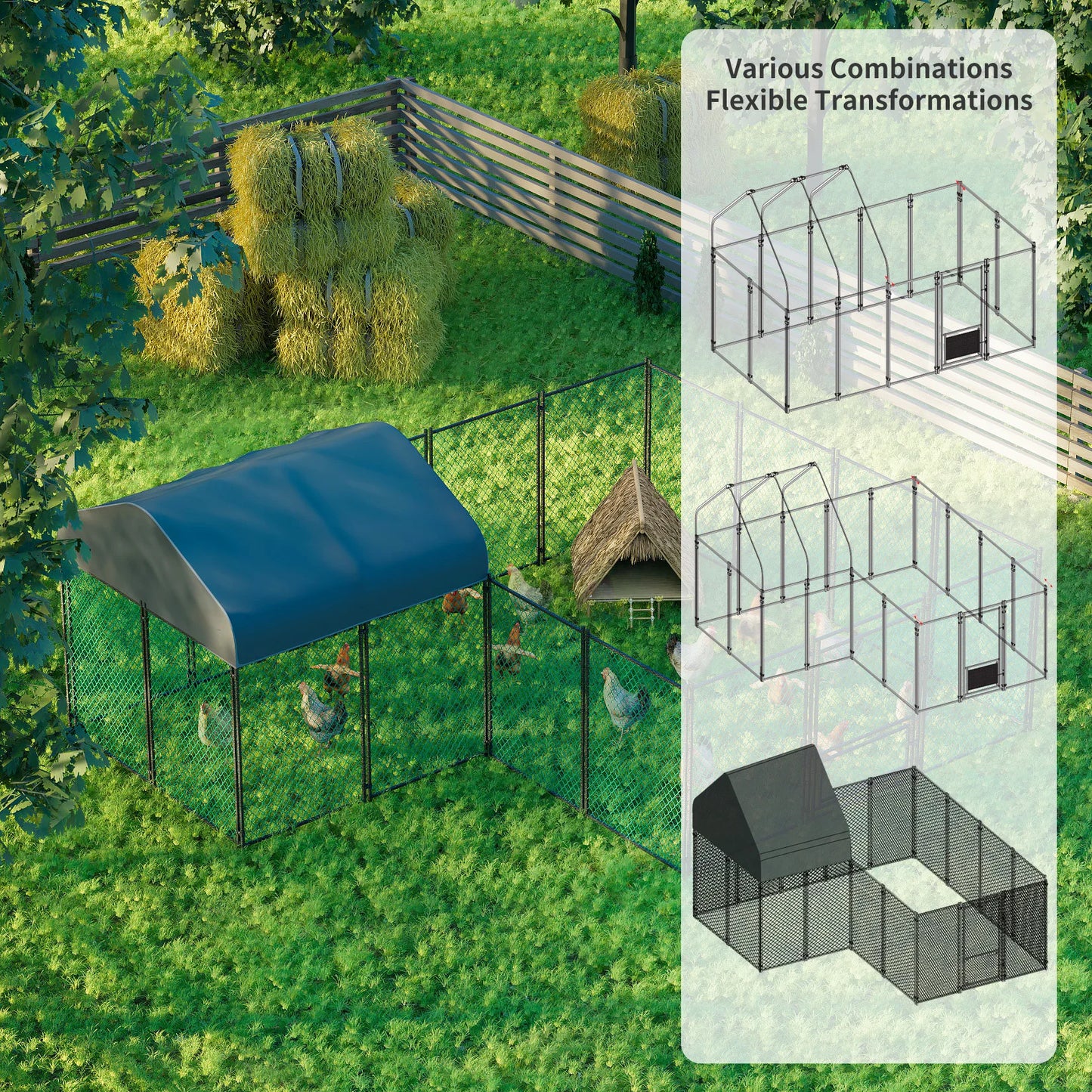 Heavy Duty Large Chicken Run Coop Cage