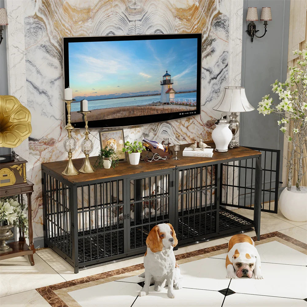 Large Wooden Dog Crate Indoor Furniture