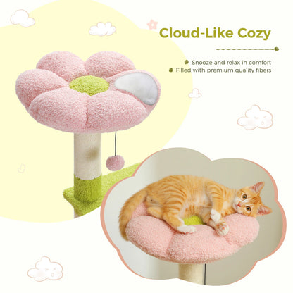 Flower Cat Tree Tower with Scratching Posts