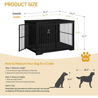 Large Dog Crate Furniture, 44.1 Indoor Kennel