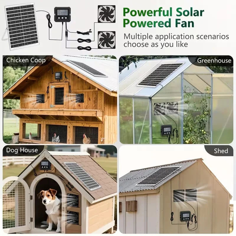 25W Solar Powered Exhaust Fan Kit
