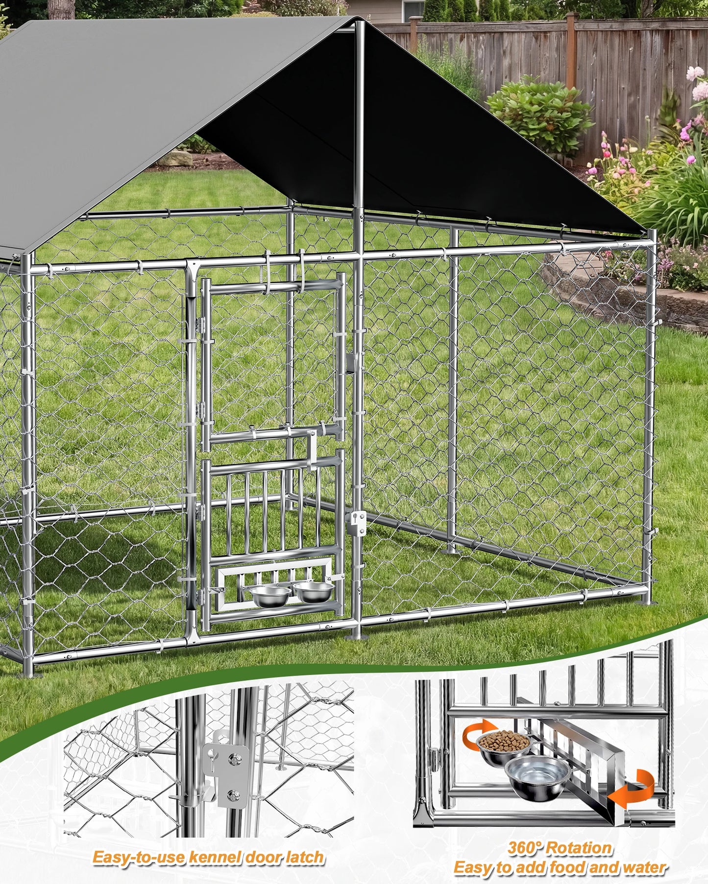 7.5 x 7.5ft Large Outdoor Dog Kennel