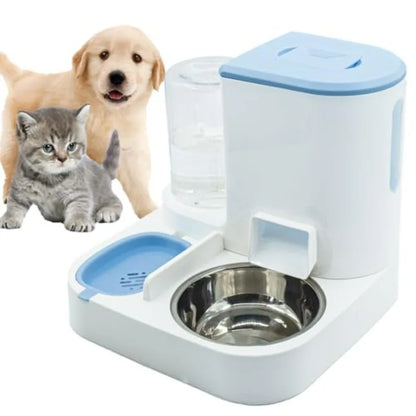 Automatic Cat Food and Water Dispenser Set 2 in 1,