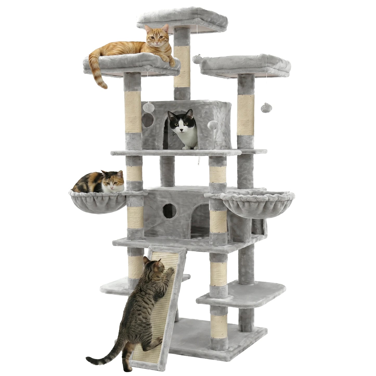 173cm 68in Large Multi-Level Cat Tree Tower Indoor