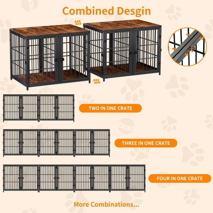 Double Dog Crate with Removable Divider Furniture