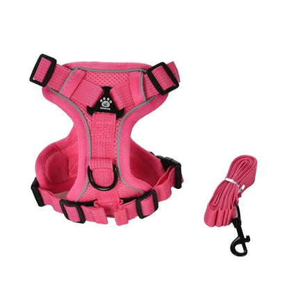 Pet Harness and Leash Set Reflective Walking Puppy Vest