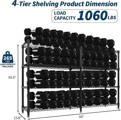 Heavy Duty Metal Shelving Unit 4-Tie