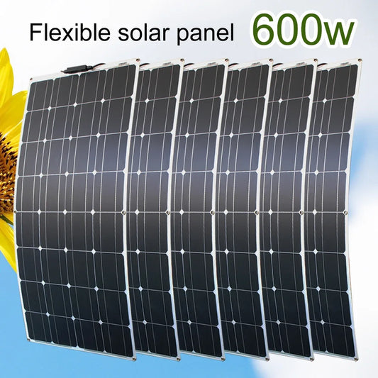 12V Flexible Solar Panel 600W 100W 200W 300W 400W 500W
