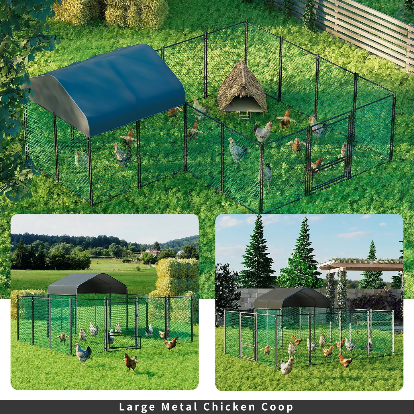 Heavy Duty Large Chicken Run Coop Cage