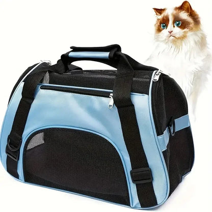 Portable Dog Cat Carrier Bag Breathable Mesh