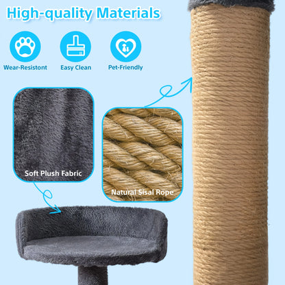 Cat Tower w/ Cozy Beds, House, Scratching Post