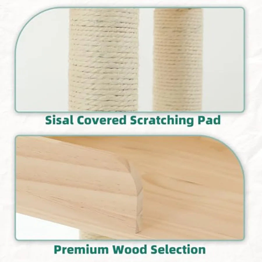 Wood Cat Tower for Automatic Litter Box