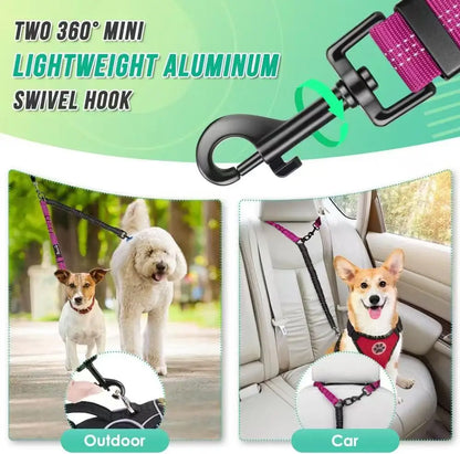 1.6ft Long Dual Dog Leash Attachment - Double Leashes