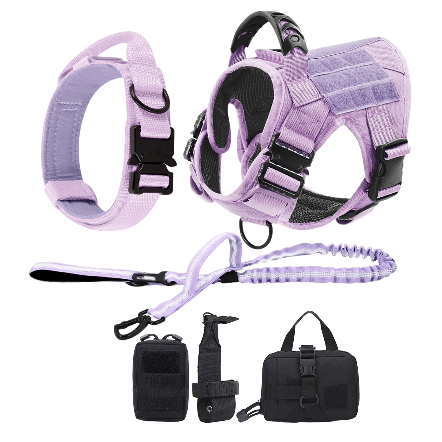 Military Pink Camouflage Dog Harness For Large Medium