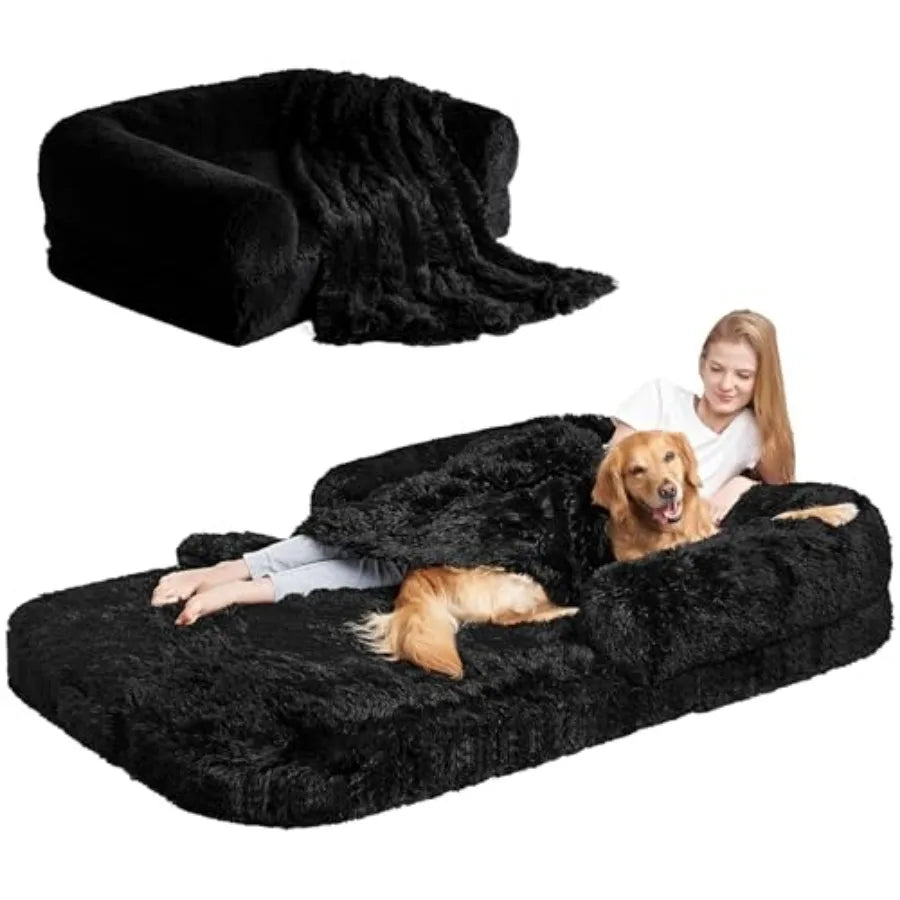Foldable XXL Dog Bed for Large Dog, 54"x38"x7.5"