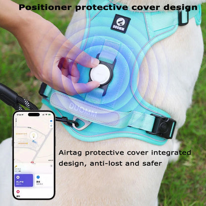 Dog Harness with Air tag Holder and Leash