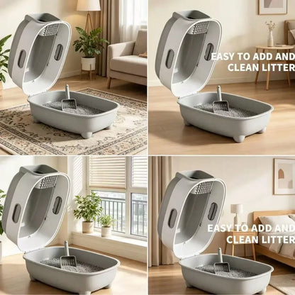 Cat Litter Box Large Enclosed Toilet