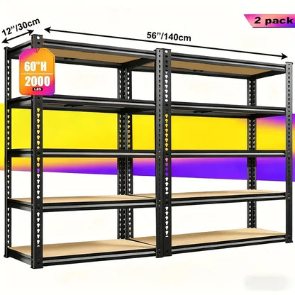 60/72 Inch two-piece set Heavy-duty Metal Storage Rack