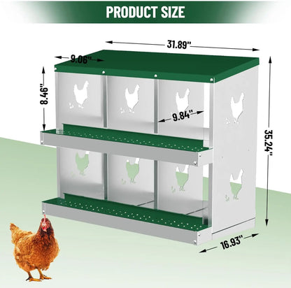 Chicken Nesting Boxes Heavy-Duty Galvanized Steel