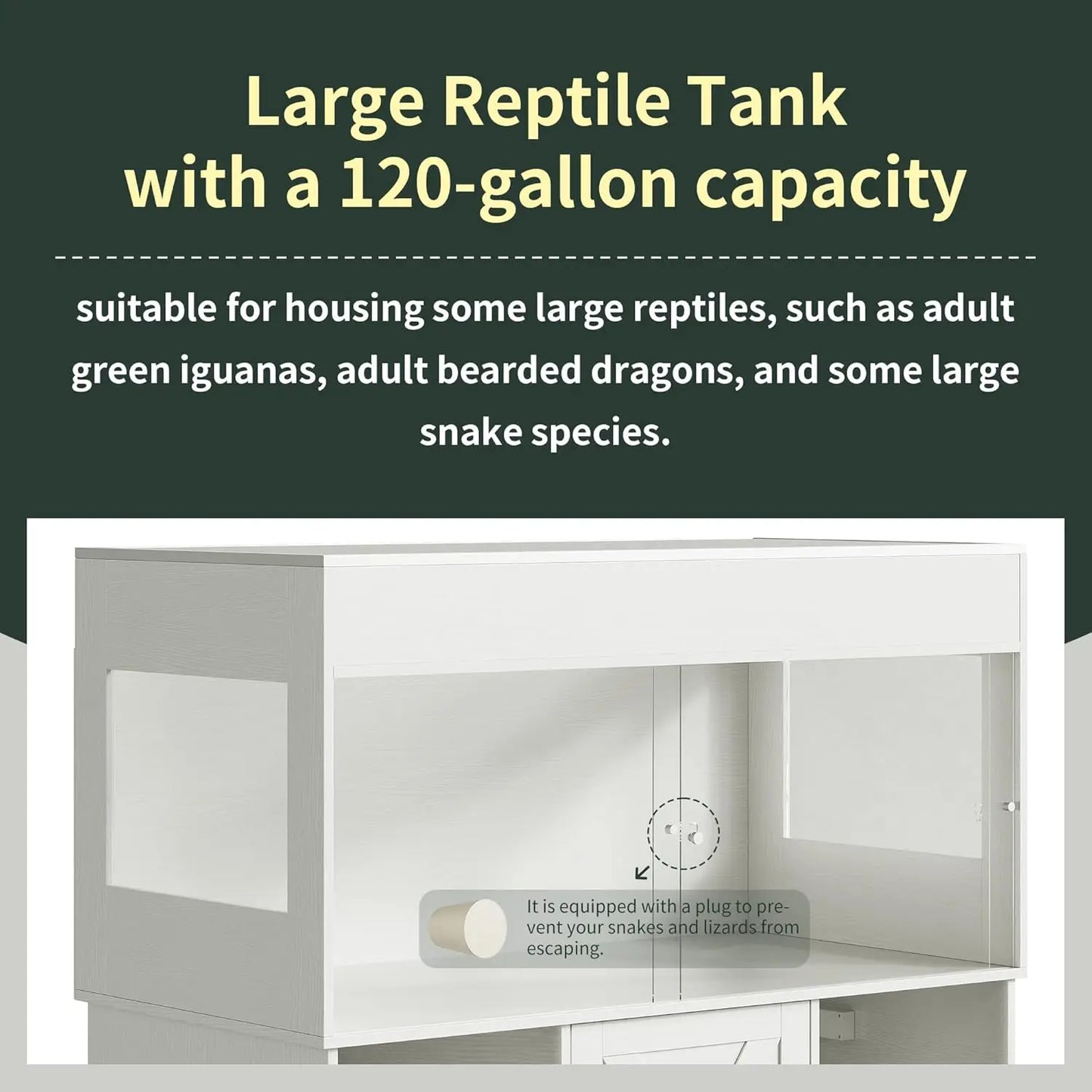 120 Gallon Terrarium with Stand 4x2x2