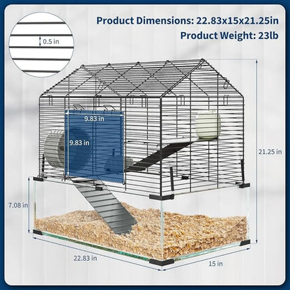 3 Tiers Large Hamster Enclosure, Metal Enclosure