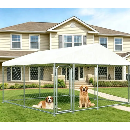 10x10 FT Dog Kennel, Heavy Duty Outdoor Enclosure