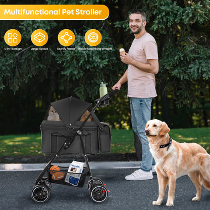 3 in 1 Pet Stroller for Medium Dogs Cats