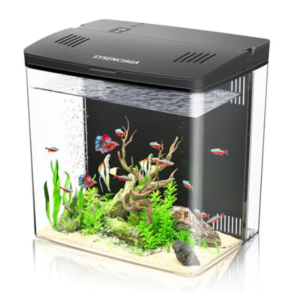 Desktop Fish Tank, 1.2 Gallon Self-Cleaning