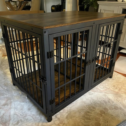 Double Dog Crate with Removable Divider Furniture