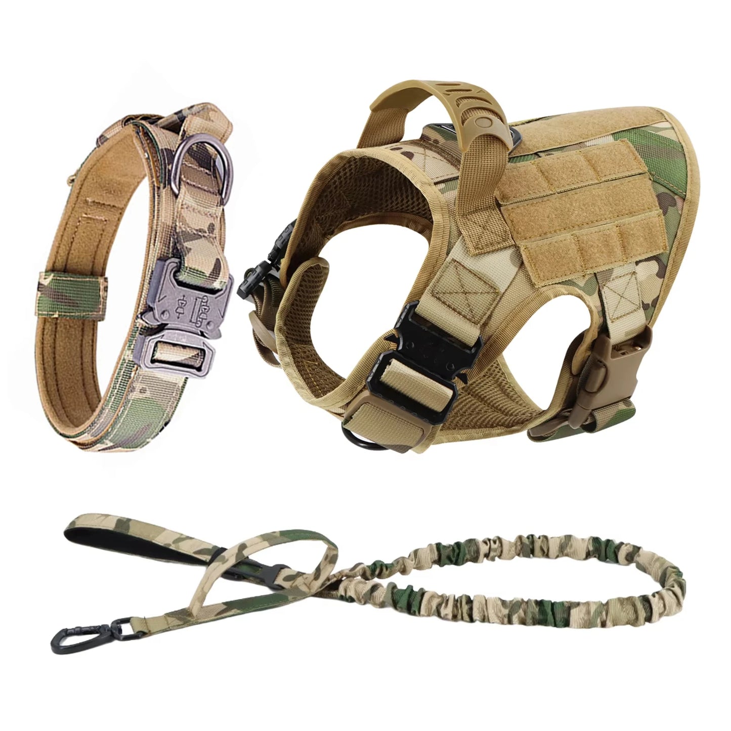Tactical Dog Harness Collar And Leash Set