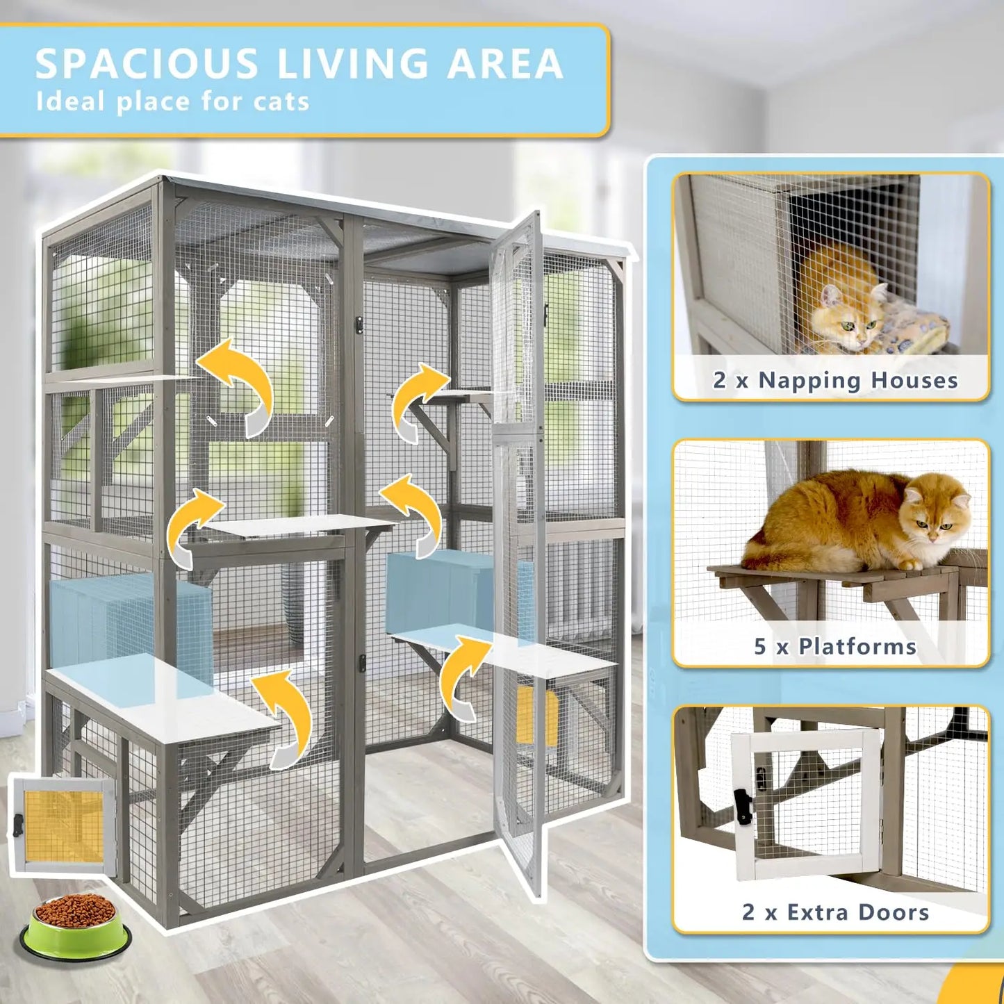 Catio Outdoor Cat Enclosure Large Window