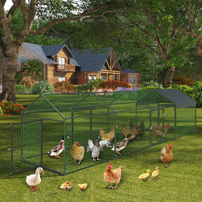 Metal Chicken Coop Heavy Duty Walk-in Chicken Runs