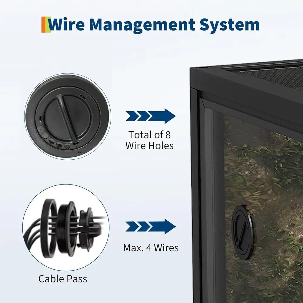 120 Gallon Large Reptile Enclosure, 48x24x24 Inches Glass Terrarium