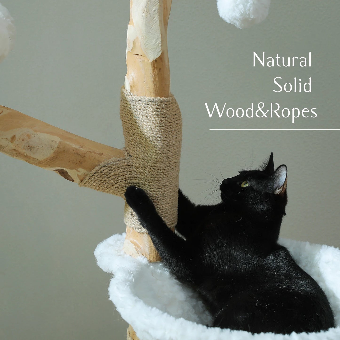 Cat Tree Tower, Wicker Basket Bed, Condo, Ball