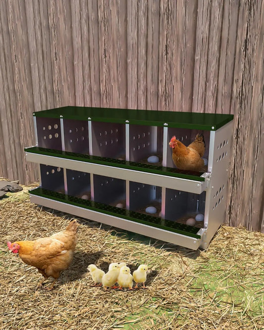 Metal Chicken Coop Nesting Box Roll Out Egg